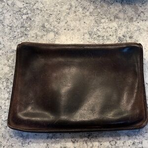 Classic Brown Leather clutch Bag